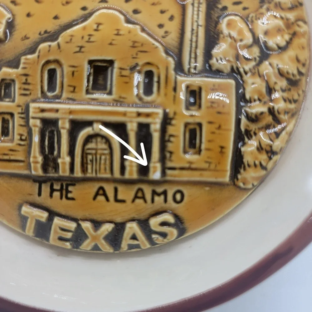 Vintage San Antonio Texas Ashtray Alamo & Tower of the Americas Japan Made 4.5" - Picture 3 of 7
